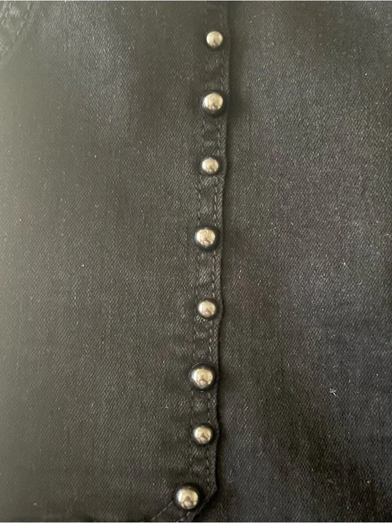 SuperDown women’s Mona Studded Mini Skirt In Black Wash Sz L - Picture 7 of 12